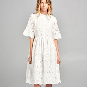 White Embroidered Dress